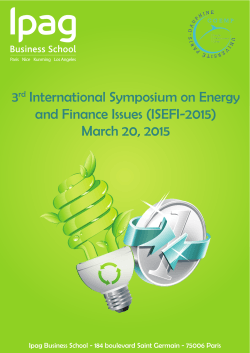 3rd International Symposium on Energy and Finance Issues