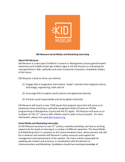 KID Museum Social Media and Marketing Internship About KID