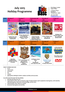 Kidsbase July 2015 Holiday Programme Guide PDF