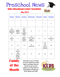 Family of the Month - Kids Educational Center