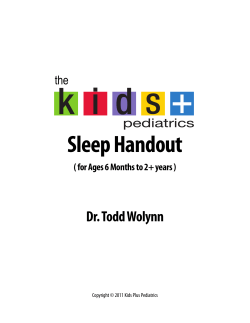 Sleep Handout - Kids Plus Pediatrics