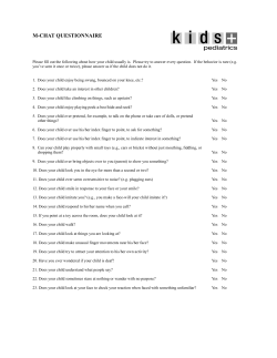 M-CHAT QUESTIONNAIRE RETYPED
