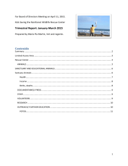 Trimestral Report: January-March 2015 Contenido