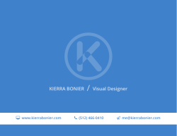 KIERRA BONIER Visual Designer