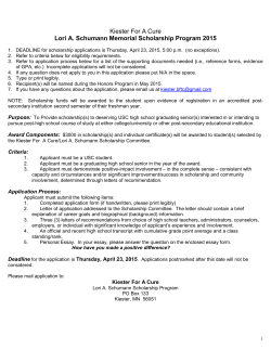 Scholarship Application Template 2003