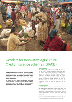 Geodata for Innovative Agricultural Credit Insurance