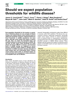 Should we expect population thresholds for wildlife disease?