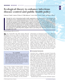 Ecological theory to enhance infectious disease control and public