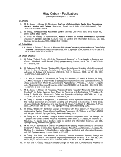 Hitay Ãzbay â Publications