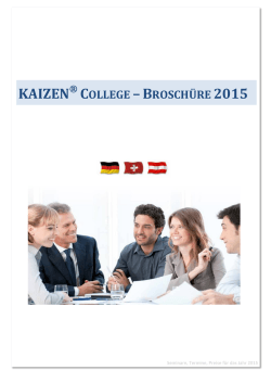 KAIZEN College â BroschÃ¼re 2015