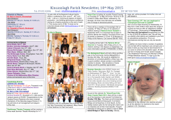 Kincasslagh Parish Newsletter, 10th May 2015