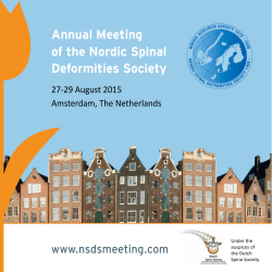 Annual Meeting of the Nordic Spinal Deformities Society