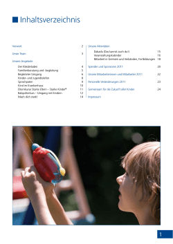 Jahresbericht 2011 - Kinderschutzbund Karlsruhe