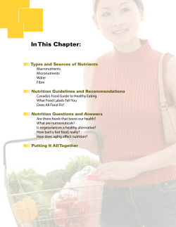 Chapter 16 The Nutrition Connection