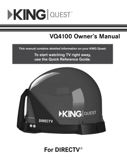 VQ4100 Owner`s Manual For DIRECTVÂ®