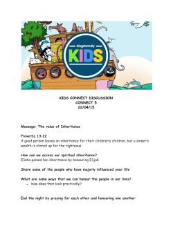 KIDS CONNECT DISCUSSION CONNECT 5 22/04/15 Message