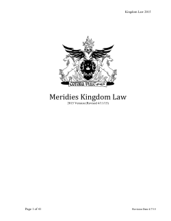 Kingdom Law - Kingdom of Meridies