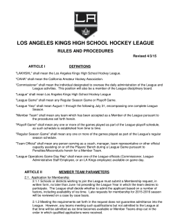 LA Kings High School Hockey League 2015