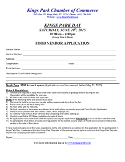 Food Vendor Application - Kings Park Chamber of Commerce
