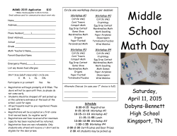 Middle School Math Day - Dobyns