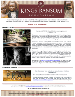 March 2015 Newsletter - King`s Ransom Foundation
