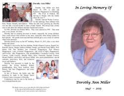 In Loving Memory Of Dorothy Ann Miller