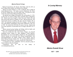 In Loving Memory Marion Everett Kruse