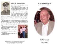 In Loving Memory Of Jim Kovacevich