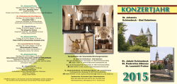 konzertjahr 2015 - Kirchbauverein Bad Salzelmen