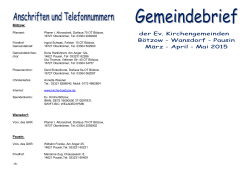 Gemeindebrief MÃ¤rz-April-Mai 2015