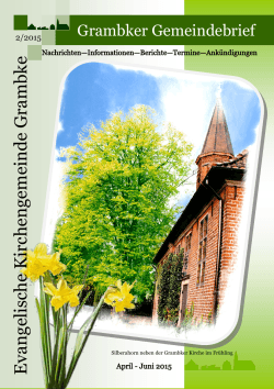 April- Juni 2015 - Ev. Kirchengemeinde Grambke