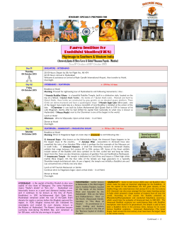Pilgrimage Itinerary - Kagyu Institute of Buddhist Studies