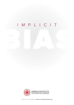 Implicit Bias Review 2015 - Kirwan Institute for the Study of Race