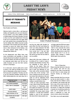 Primary Newsletter Issue No.248-17th April , 2015