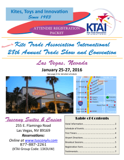KTAI 2016 Attendee Brochure - Kite Trade Association International