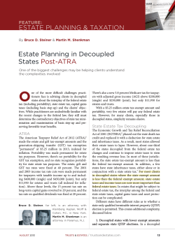 Estate Planning in Decoupled States Post-ATRA