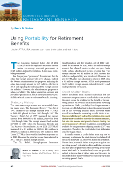 Using Portability for Retirement Benefits