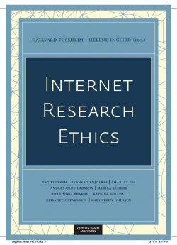 Internet research ethics - European Network of Research Integrity