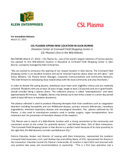 csl plasma opens new location in glen burnie