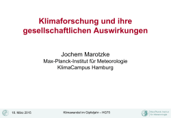 Keynote_Marotzke - Klima-Wandel im Gipfeljahr 2015