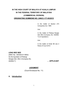 originating summons no: 2
