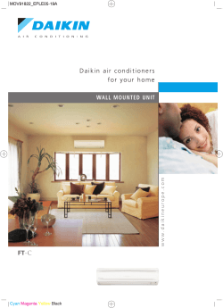 Daikin air conditioners for your home FT-C