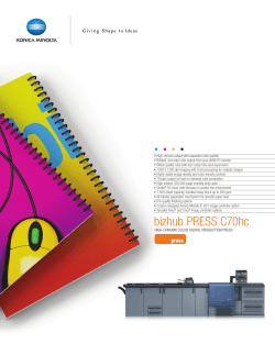 bizhub PRESS C70hc Spec Sheet