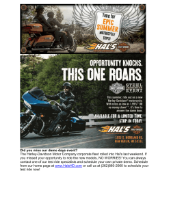 Did you miss our demo days event? The Harley
