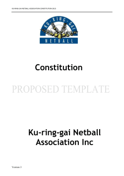Constitution Ku-ring-gai Netball Association Inc