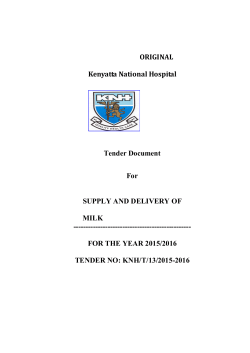 ORIGINAL Kenyatta National Hospital Tender Document For