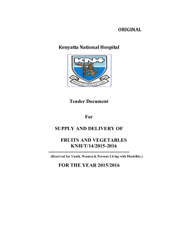 ORIGINAL Kenyatta National Hospital Tender Document For