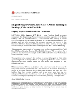Knightsbridge Partners Adds Class A Office building in Santiago