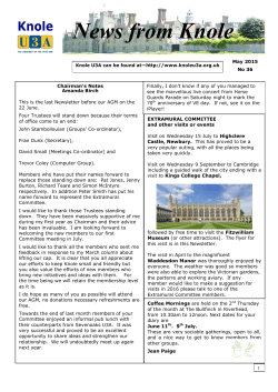 Newsletter 36, May 2015