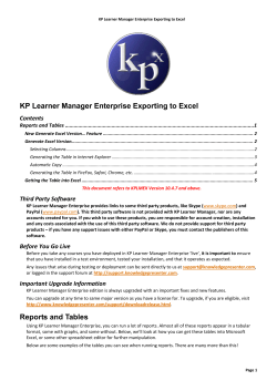 KP Learner Manager Enterprise Exporting to Excel Reports and